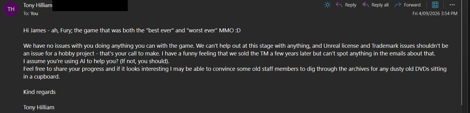 Tony&rsquo;s reply. I have read it more than four days later